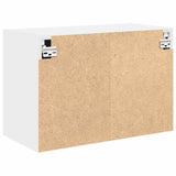 Garage Wall Cabinet White Engineered Wood - Low Angle