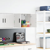 Garage Wall Cabinet White Engineered Wood