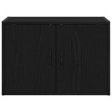 Garage Wall Cabinets 2 pcs Black Engineered Wood