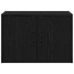 Garage Wall Cabinets 2 pcs Black Engineered Wood