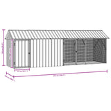 Bird Cage Anthracite 422 x 103 x 142 cm Galvanised Steel