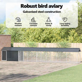 Bird Cage Anthracite 844 x 103 x 142 cm Galvanised Steel - Low Angle