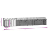 Bird Cage Anthracite 844 x 103 x 142 cm Galvanised Steel - Close-Up Angle