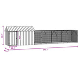 Bird Cage Anthracite 619 x 111 x 142 cm Galvanised Steel - Close-Up Angle