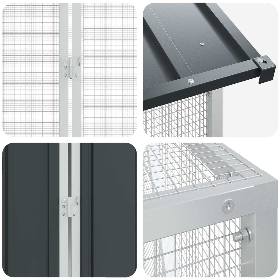 Bird Cage Anthracite 821,5 x 111 x 142 cm Galvanised Steel