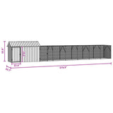 Bird Cage Anthracite 821,5 x 111 x 142 cm Galvanised Steel - Close-Up Angle