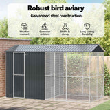 Bird Cage Anthracite 430 x 208 x 247 cm Galvanised Steel - Low Angle