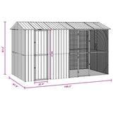 Bird Cage Anthracite 430 x 208 x 247 cm Galvanised Steel - Close-Up Angle