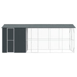 Bird Cage Anthracite 645 x 208 x 247 cm Galvanised Steel - Side View
