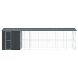 Bird Cage Anthracite 860 x 208 x 247 cm Galvanised Steel - Side View