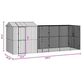Bird Cage Anthracite 621 x 208 x 247 cm Galvanised steel - Extra Image