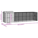 Bird Cage Anthracite 824 x 208 x 247 cm Galvanised Steel