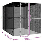 Bird Cage Anthracite 210 x 304 x 213 cm Galvanised Steel