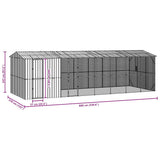 Bird Cage Anthracite 860 x 310 x 247 cm Galvanised Steel - Low Angle