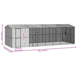 Bird Cage Anthracite 860 x 310 x 247 cm Galvanised Steel - Extra Image