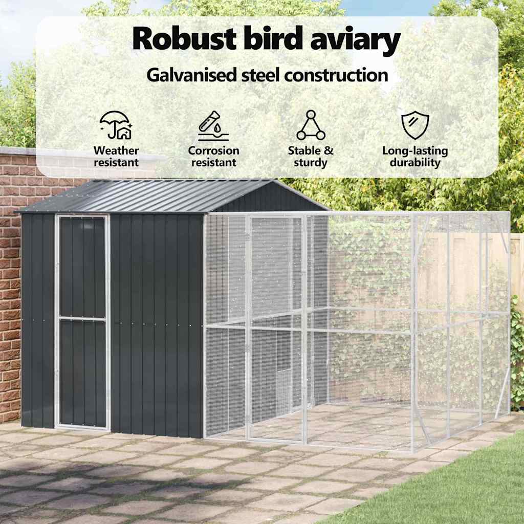Bird Cage Anthracite 425 x 304 x 247 cm Galvanised Steel