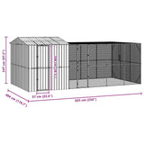 Bird Cage Anthracite 635 x 304 x 247 cm Galvanised Steel - Low Angle