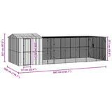 Bird Cage Anthracite 845 x 304 x 247 cm Galvanised Steel - Extra Image
