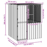 Bird Cage Anthracite 165 x 165 x 200 cm Galvanised Steel