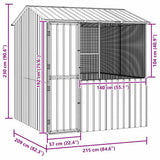 Bird Cage Anthracite 215 x 209 x 230 cm Galvanised Steel - Low Angle