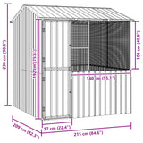 Bird Cage Anthracite 215 x 209 x 230 cm Galvanised Steel