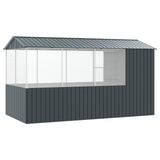 Bird Cage Anthracite 410 x 210 x 230 cm Galvanised Steel - 45-Degree Angle