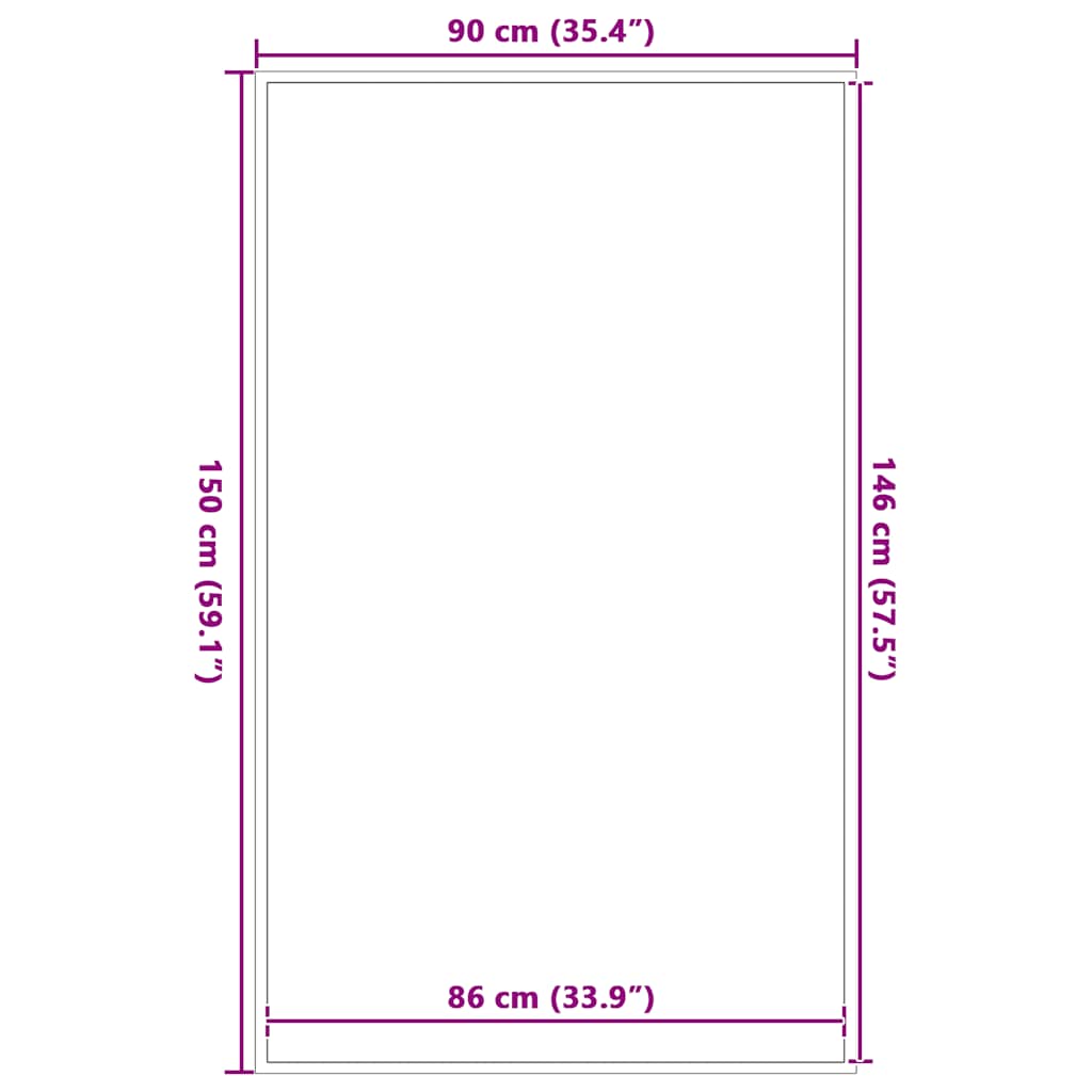 Doormat Anthracite 90x150 cm