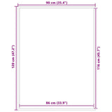 Doormat Black 90x120 cm - Close-Up Angle