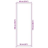 Doormat Brown 60x180 cm - Close-Up Angle