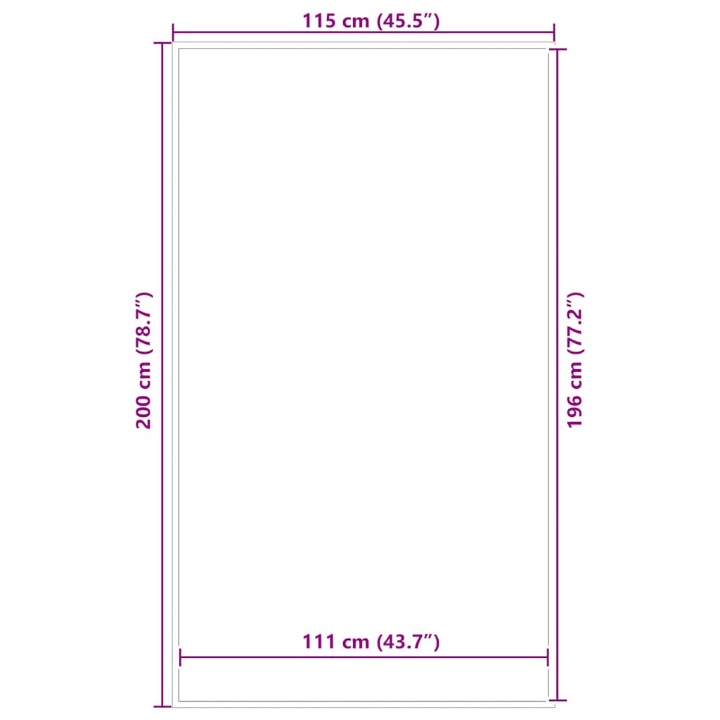 Doormat Brown 115x200 cm