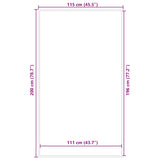Doormat Black 115x200 cm