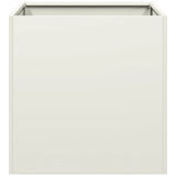 Planter White 40x40x40 cm Cold-rolled Steel