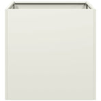 Planter White 40x40x40 cm Cold-rolled Steel