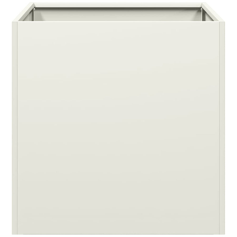 Planter White 40x40x40 cm Cold-rolled Steel