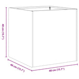 Planter White 40x40x40 cm Cold-rolled Steel - Extra Image