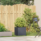 Planter Anthracite 40x40x40 cm Cold-rolled Steel - Side View
