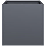 Planter Anthracite 40x40x40 cm Cold-rolled Steel - Top-Down View