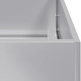 Planter 40x40x40 cm Galvanised Steel - Close-Up Angle