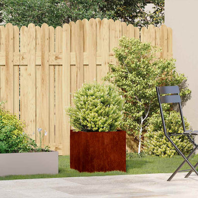 Planter Rusty 40x40x40 cm Weathering Steel