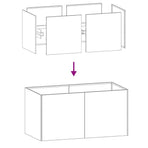 Planter Black 80x40x40 cm Cold-rolled Steel