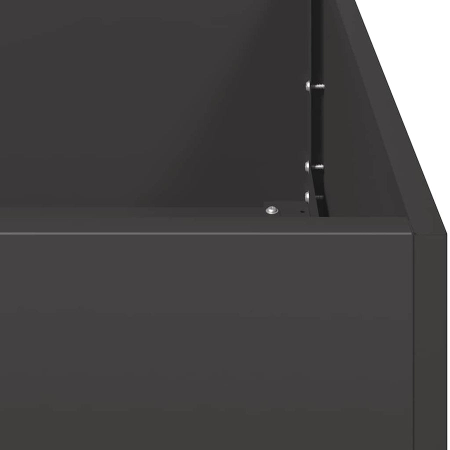 Planter Black 80x40x40 cm Cold-rolled Steel