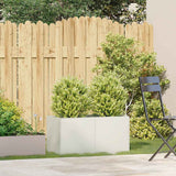 Planter White 80x40x40 cm Cold-rolled Steel