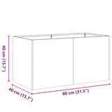 Planter White 80x40x40 cm Cold-rolled Steel - Extra Image