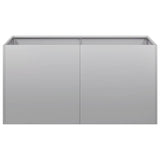 Planter 80x40x40 cm Galvanised Steel - Top-Down View