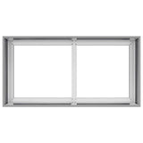 Planter 80x40x40 cm Galvanised Steel - 45-Degree Angle