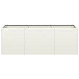 Planter White 120x40x40 cm Cold-rolled Steel