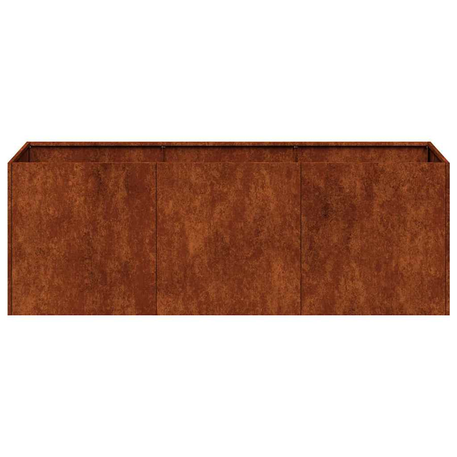 Planter Rusty 120x40x40 cm Weathering Steel