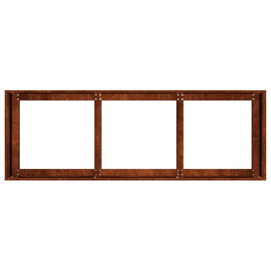 Planter Rusty 120x40x40 cm Weathering Steel