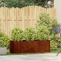 Planter Rusty 120x40x40 cm Weathering Steel