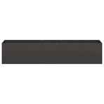 Planter Black 200x40x40 cm Cold-rolled Steel